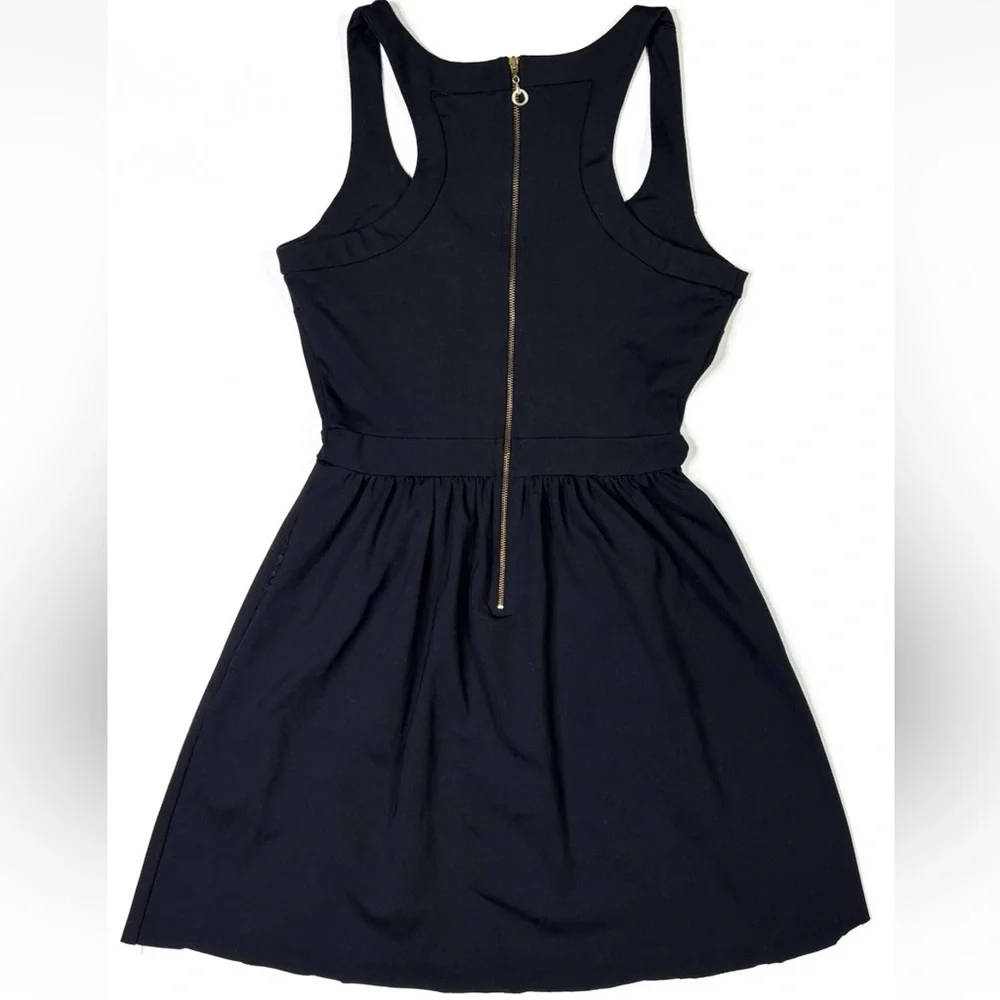 Cynthia Rowley Dress Women’s Small Black Sleeveless Zip Stretch A-Line - Picture 2 of 12